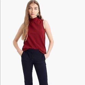 JCrew: Velvet Mockneck Stretch Rust